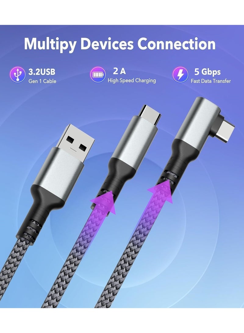 Captaintech 16FT VR Link Cable for Meta Quest 3/Oculus Quest 2 Accessories and and PC/Steam VR, USB 3.2 to USB C Data Transfer Cord, 5Gbps High Speed VR Cable PC for Headset and Gaming PC  - Image 3