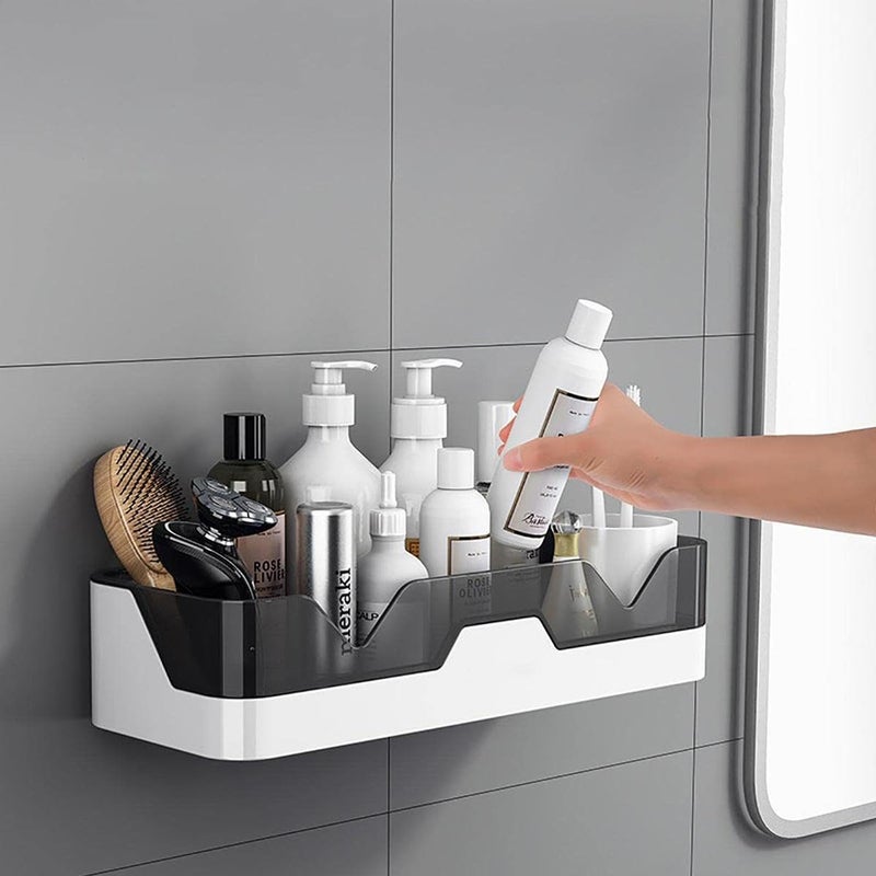 Finner Wall-Mounted Bathroom Storage Shelf - No-Drill Shower Organizer for Toiletries, Shampoo, and Accessories (1) - Image 1