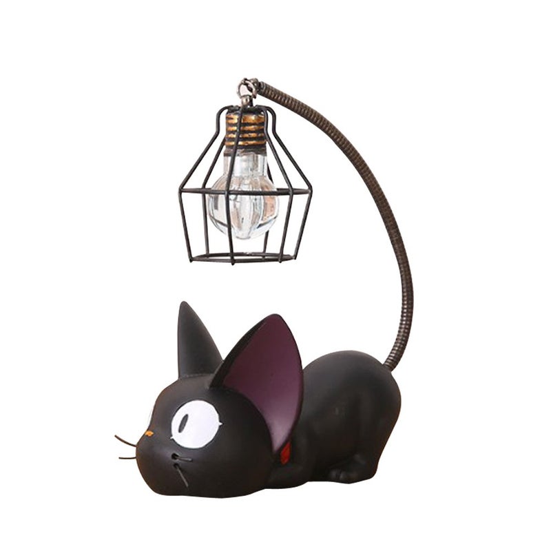 Resin Cat Design lamp Creative Night Light Table Bedside Lamps for Reading Iron Wire Lampshade31 x 47 x 67Inch