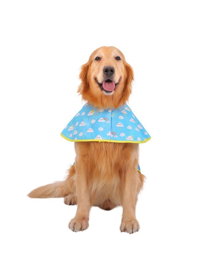 HDE Dog Raincoat Hooded Slicker Poncho for Small to X-Large Dogs and Puppies Cartoon Storm - L - Image 2