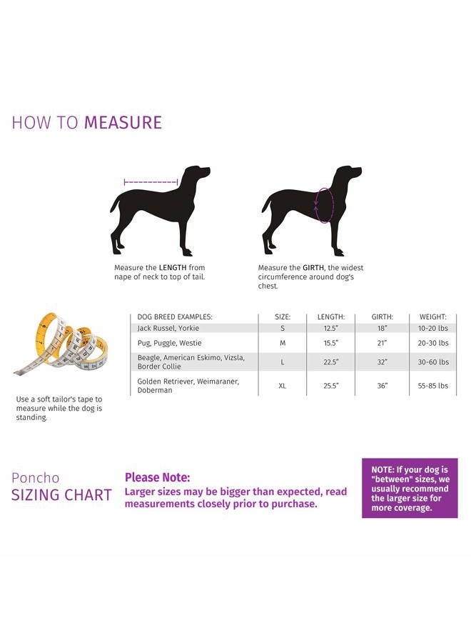 HDE Dog Raincoat Hooded Slicker Poncho for Small to X-Large Dogs and Puppies Cartoon Storm - L - Image 3