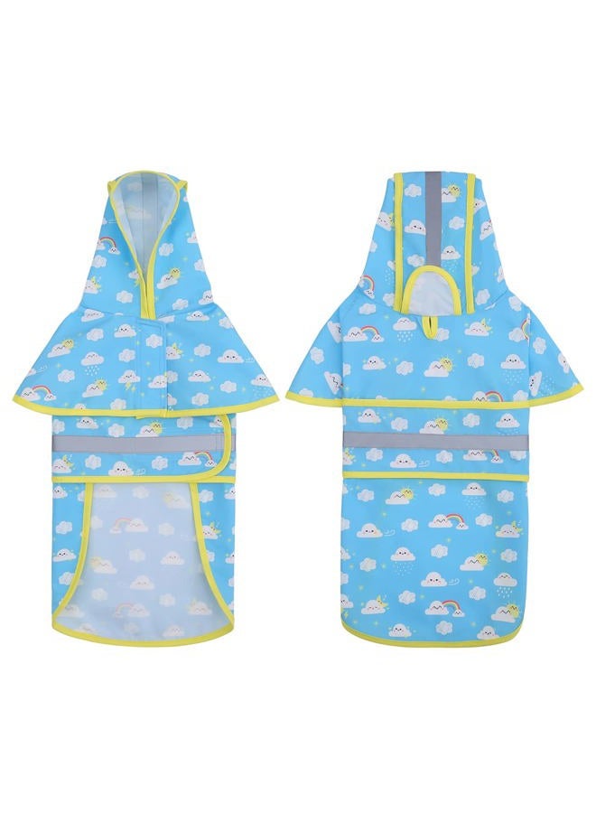 HDE Dog Raincoat Hooded Slicker Poncho for Small to X-Large Dogs and Puppies Cartoon Storm - L - Image 4