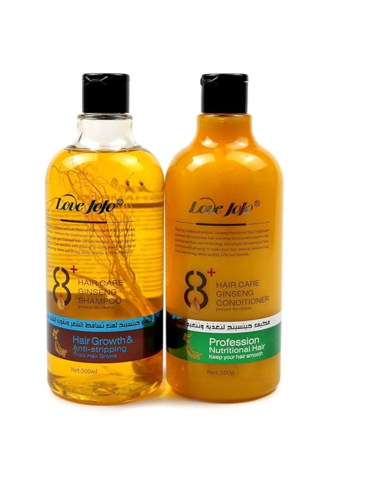 Love JoJo Love JoJo Ginseng Hair Growth Conditioner Shampoo Hair Care Set 2 in 1 