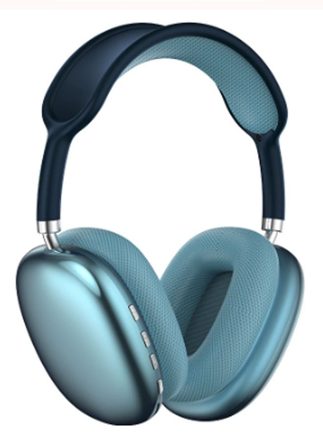 Bluetooth and wired connection dual-mode headphones Gaming Bluetooth headset Enhanced battery life edition Music headphones Retractable design Bluetooth 5.3 gaming headset Noise-cancelling over-ear headphones (Blue) - Image 2