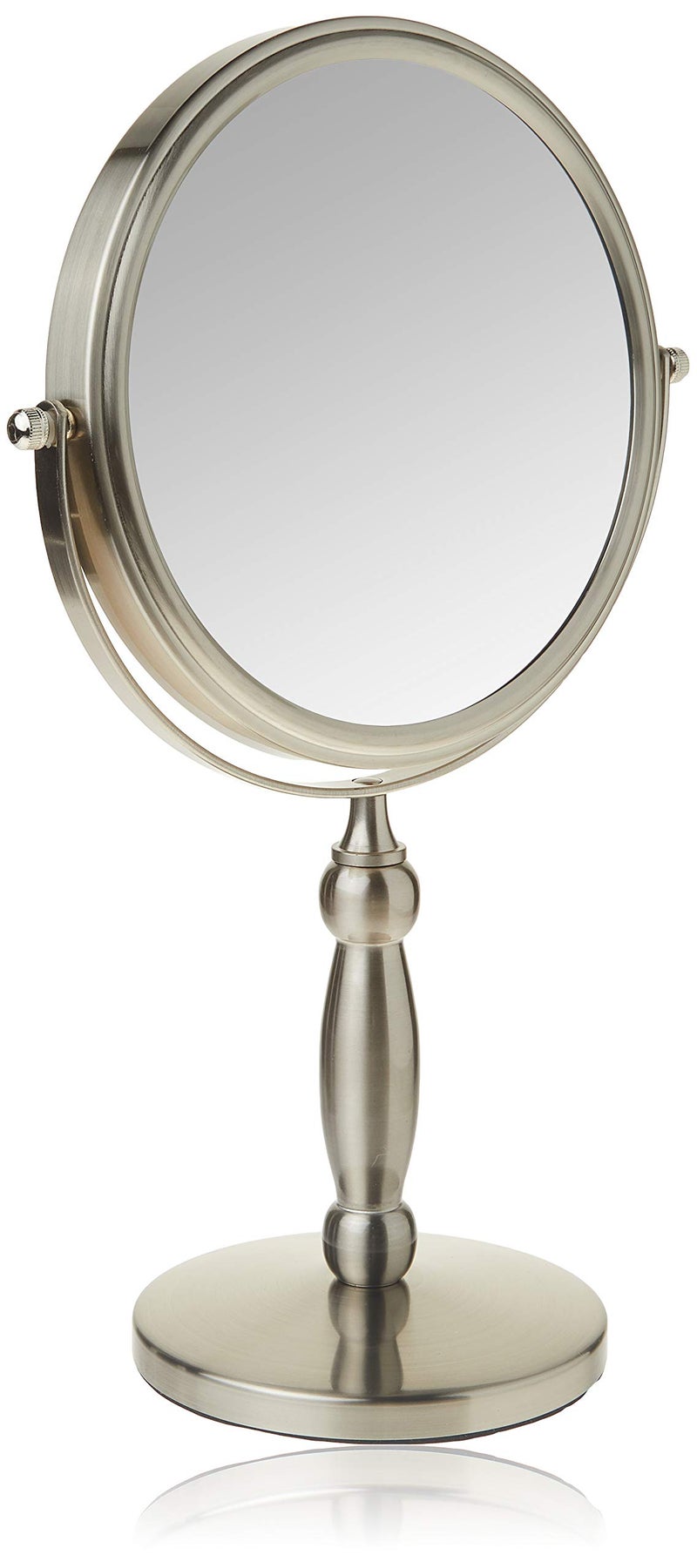 Floxite Dual sided 1x and 15x Vanity Mirror, Brushed Nickel - Image 1