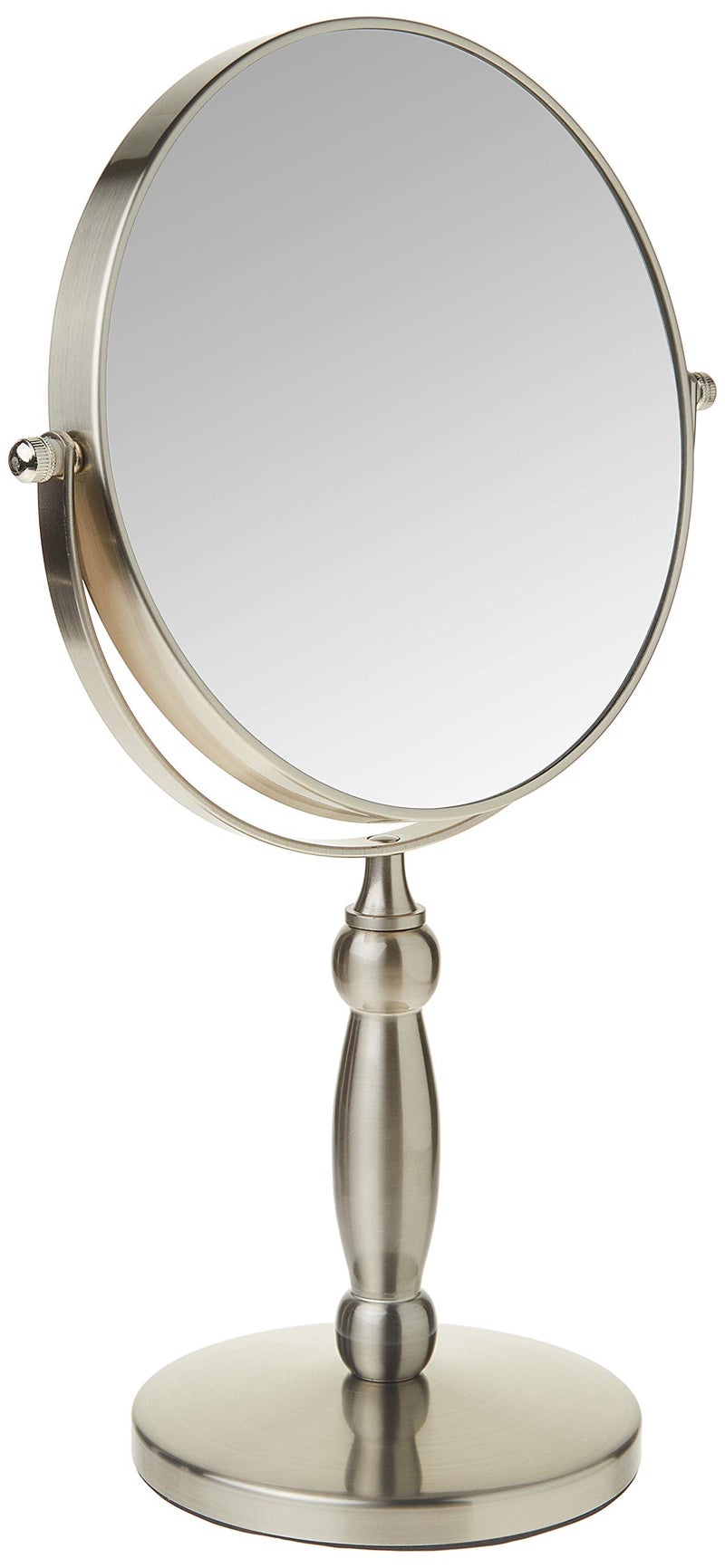 Floxite Dual sided 1x and 15x Vanity Mirror, Brushed Nickel - Image 2
