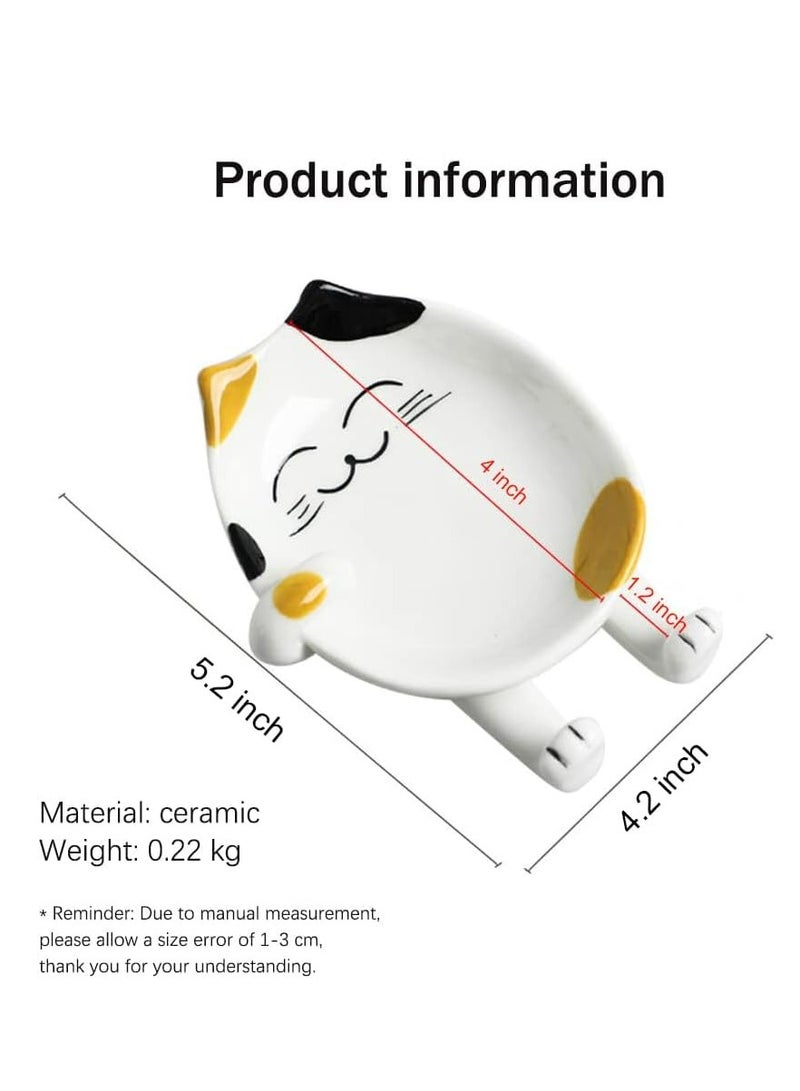 Loquat Spoon Rest Ceramic Cute Spoon Holder Rest for Stove Top Kitchen Accessories (Yellow) - Image 2