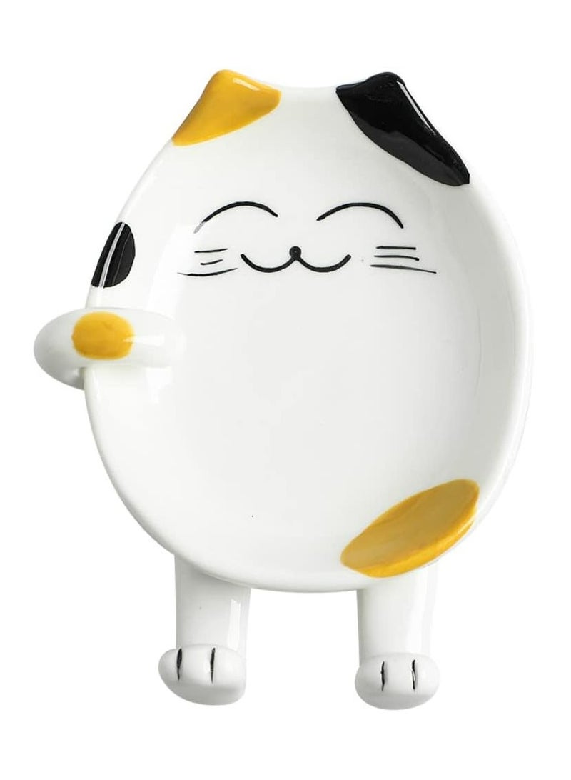 Loquat Spoon Rest Ceramic Cute Spoon Holder Rest for Stove Top Kitchen Accessories (Yellow) - Image 1