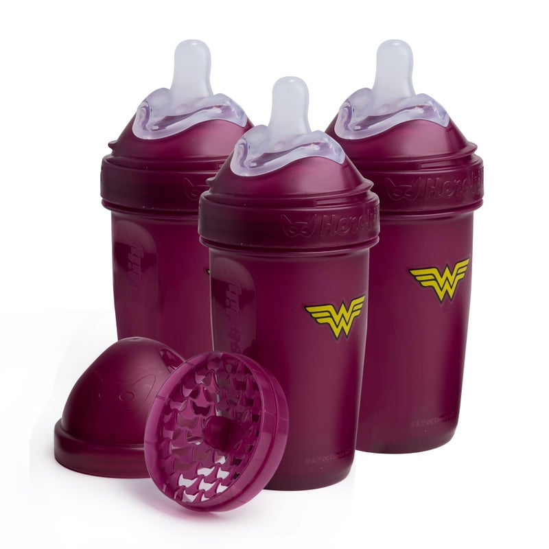 Herobility Wonder Woman DC Comics Herobility Double AntiColic Baby Bottles 85 fl oz240ml 3Pack
