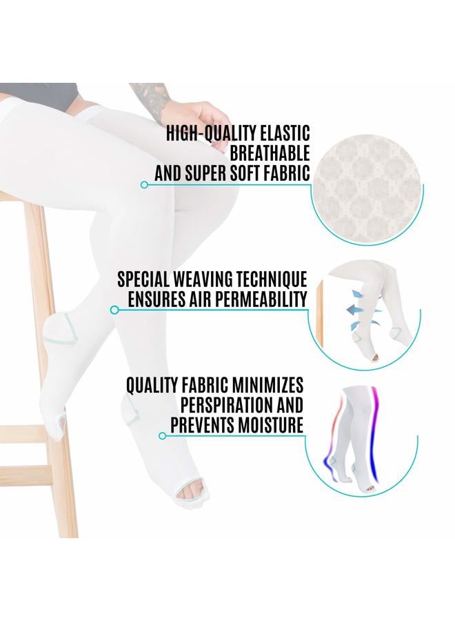 invera Anti Embolism Compression Stockings, Thigh High Unisex Ted Hose Socks 15-20 mmHg Moderate Level (XXXL) - Image 4