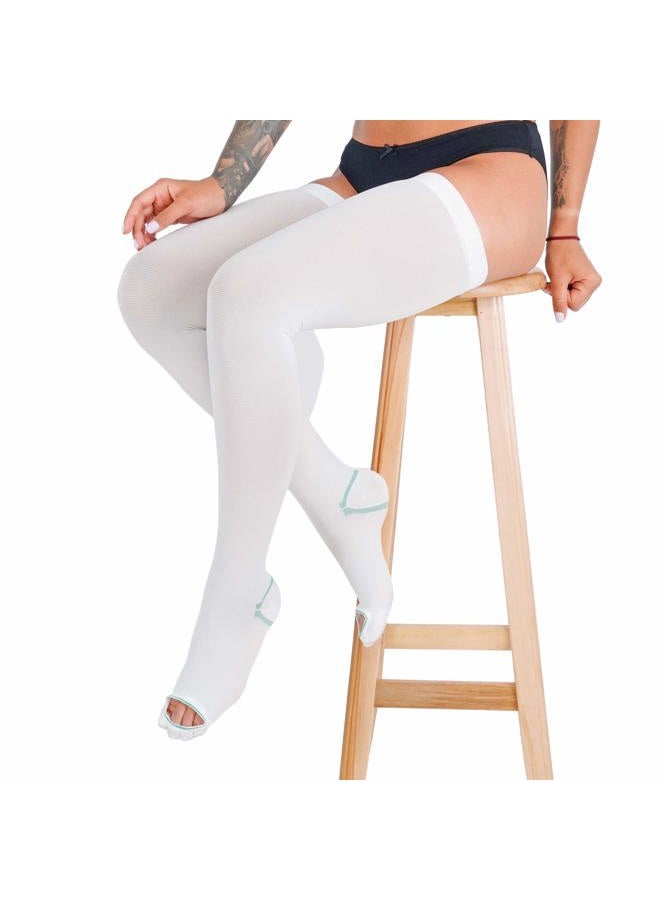 invera Anti Embolism Compression Stockings, Thigh High Unisex Ted Hose Socks 15-20 mmHg Moderate Level (XXXL) - Image 2