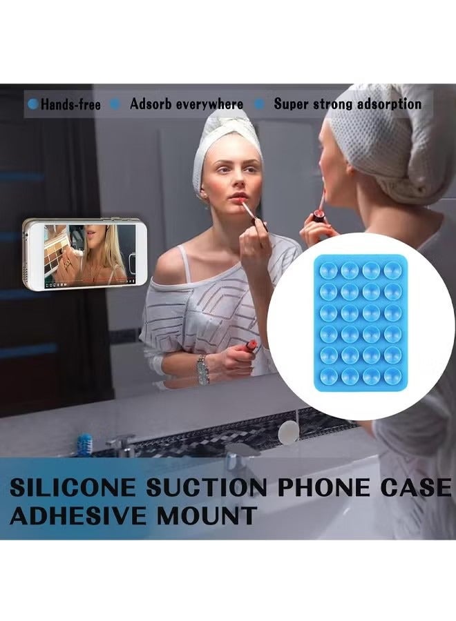 HY 12 Pcs Silicone Suction Cup Phone Holder, Strong Suction Cups, Suitable for Bathroom, Mirror, Hands-free, Selfie, Video, by Xifor  - Image 2