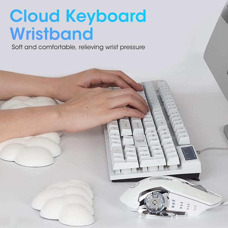 Verilux ® Desktop Computer Typing Wrist Rest Combo Keyboard Wrist Rest Fatigue Relief Arm Rest for Typing Non-Slip Base Wrist Rest Ergonomic Design Memory Foam PU Wrist for Typing, Gaming, 2pcs - Image 3