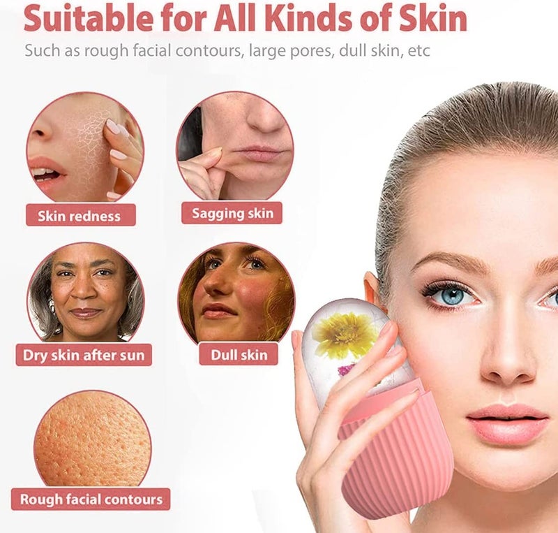 AMIFIT Silicone Ice Roller Massager: Rejuvenate Skin and Boost Circulation Naturally (Pink) - Image 3