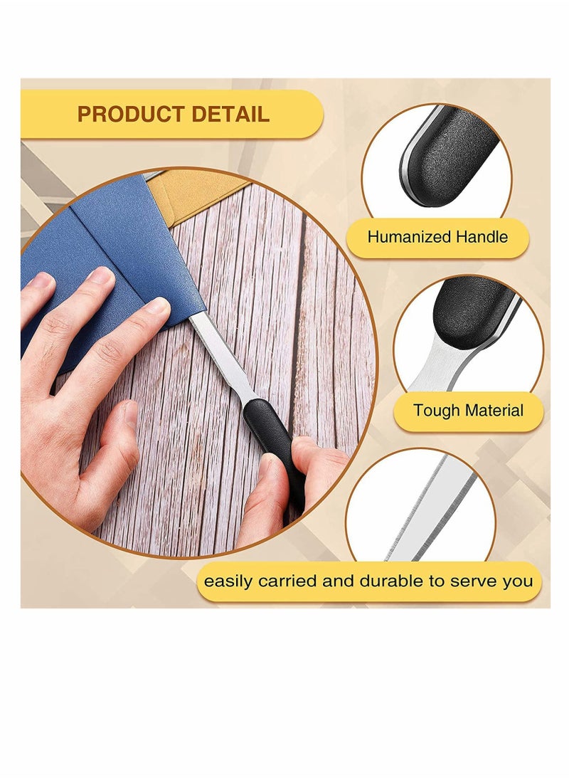 SYOSI - Letter Opener, 3 Pack Office Letter Opener Stainless Steel Hand Envelope Slitter Lightweight Open Letter Knife Humanized Grip Handle Staple Removal Tool Mail Opener for School Office Home - Image 1