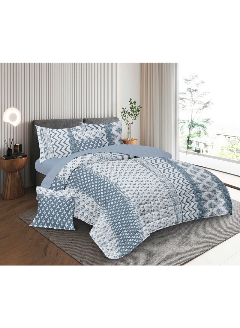 Red Rose A practical summer double bed sheet with a printed design to suit your room's decor, made of microfiber, measuring 230*250cm.  - Image 1