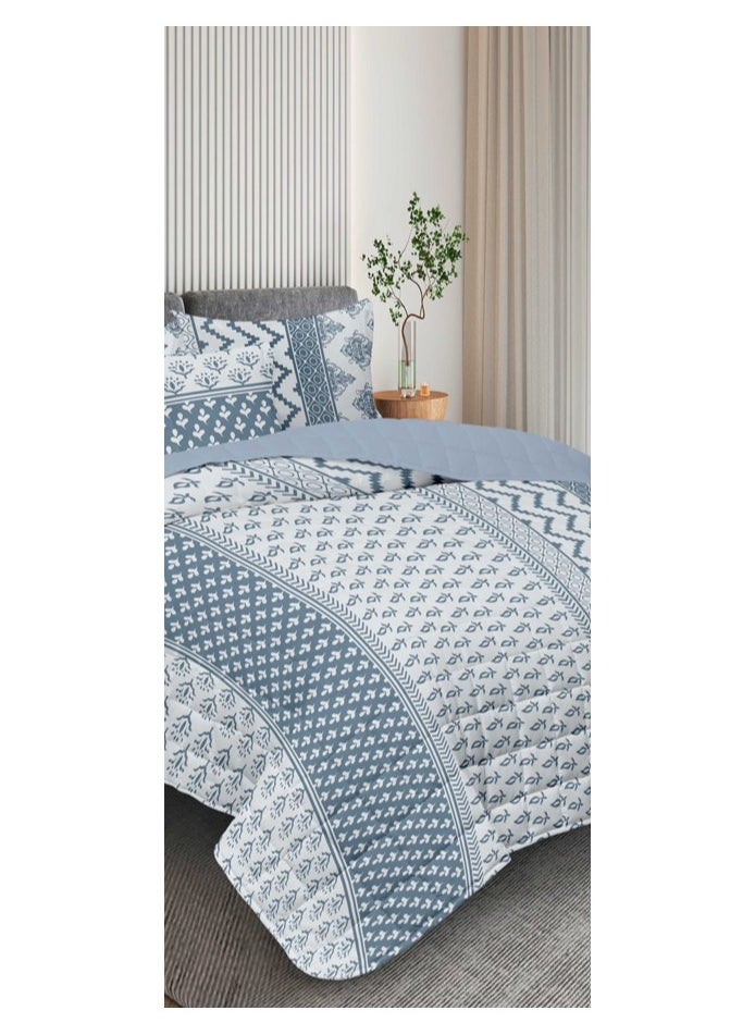 Red Rose A practical summer double bed sheet with a printed design to suit your room's decor, made of microfiber, measuring 230*250cm.  - Image 3