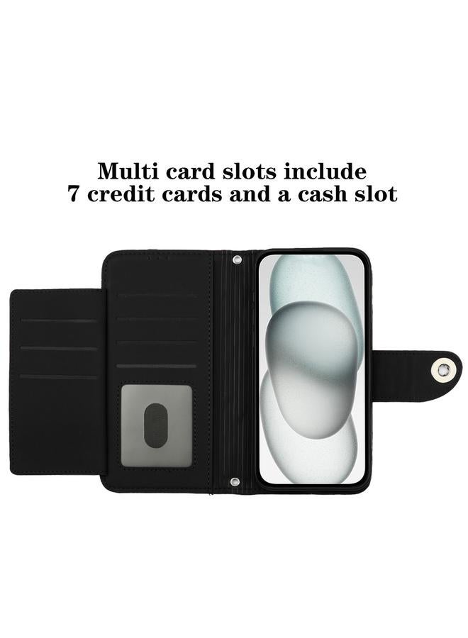 اس-توب جراب لهاتف Motorola Moto E7 Power مصنوع من الجلد بتصميم معيني مع حبل تعليق - Image 4