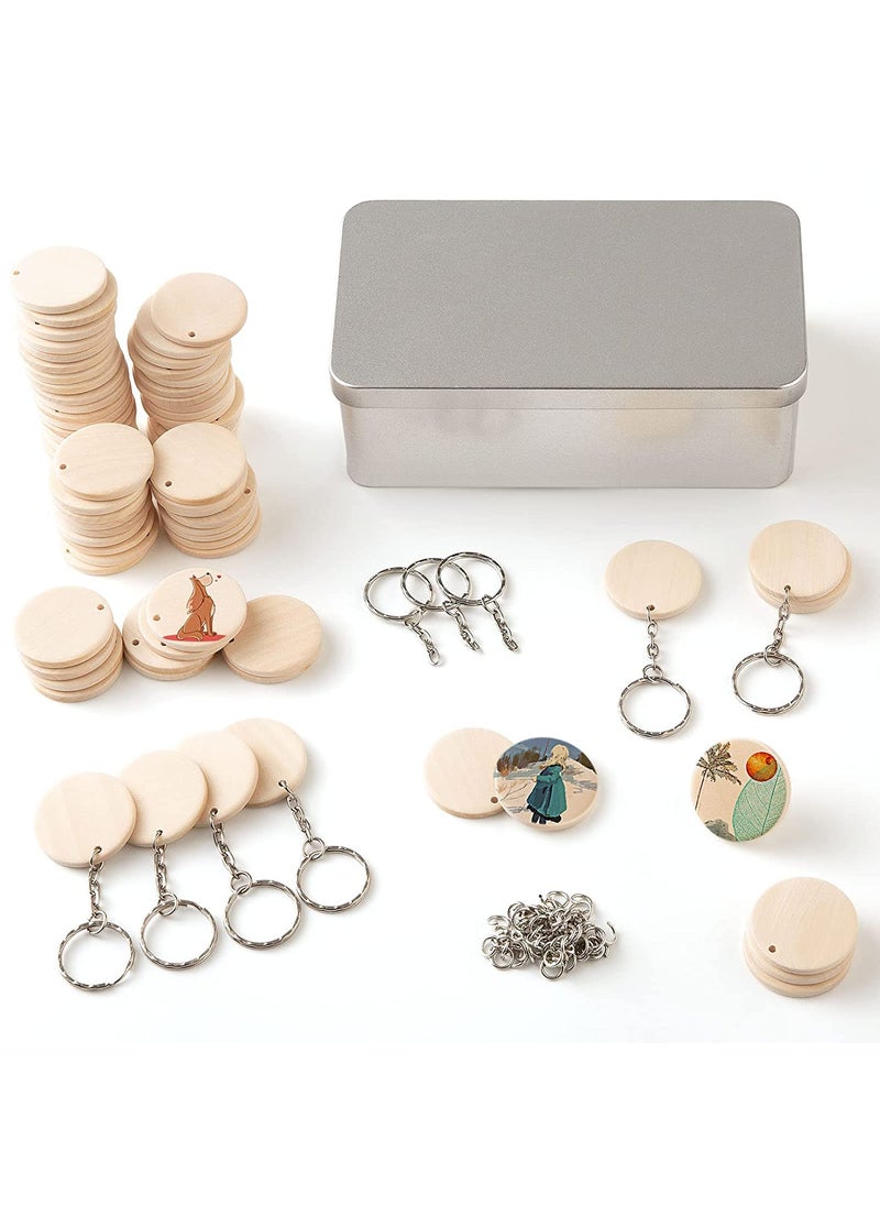 Generic Ecomology Pack of 40 20Round 20Hexagon 2 Shape Key Chains with Ring 50 x 50 mm It is Suitable for All Type of Craft and Painting Activities Mandala Art MDF Board Suitable for Decoupage  - Image 4