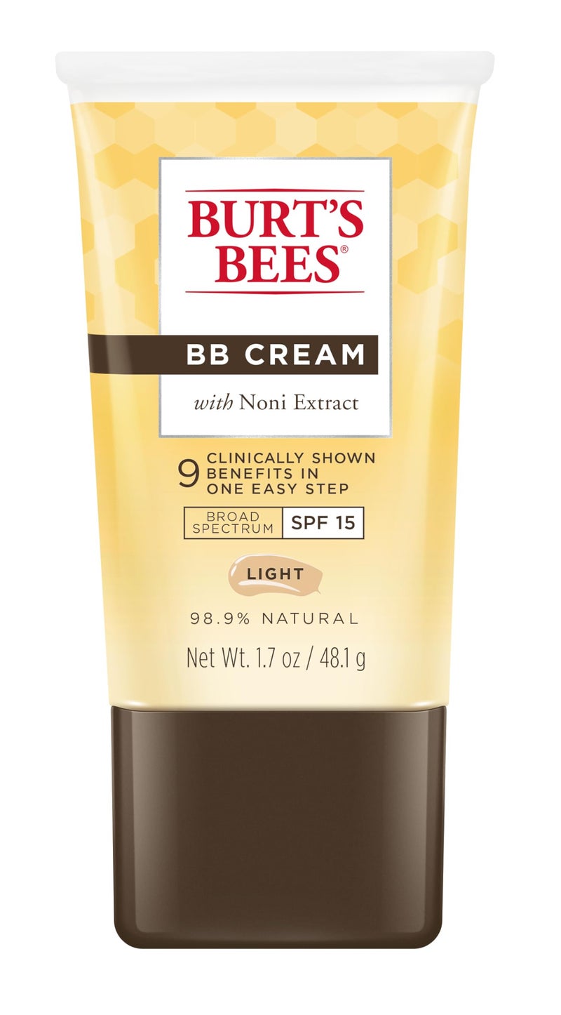 Burt's Bees BB Cream With SPF 15, Broad-Spectrum Sunscreen Tinted Lotion for All Skin Types, 98.9 Percent Natural Origin Skin Care, Light, 1.7 oz. Tube - Image 1