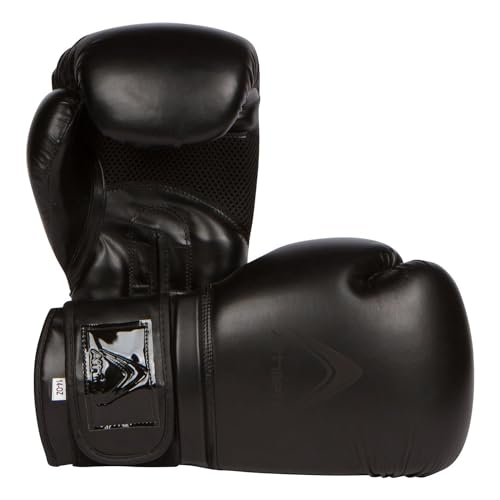 Athllete Men's Boxing Gloves - 16 oz Training & Sparring Black/Black - Image 1