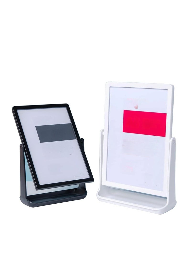 Eckek ABS Plastic Sign Holder, Menu Displays T Shape Sign Stand, Rotating Display Stand for Ads, Menu, Photos, Business Card - Image 2