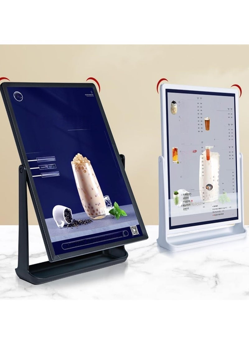Eckek ABS Plastic Sign Holder, Menu Displays T Shape Sign Stand, Rotating Display Stand for Ads, Menu, Photos, Business Card - Image 4
