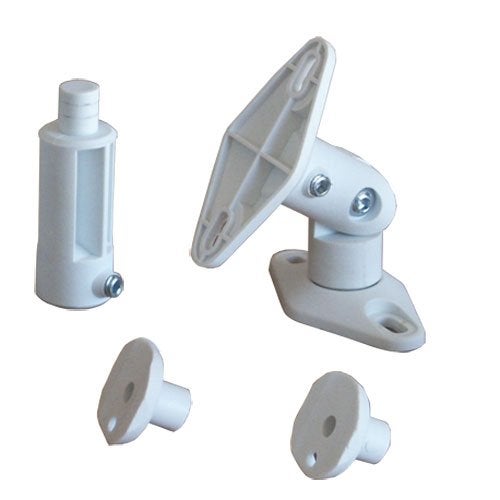VideoSecu 2 White Universal Satellite Speaker Mounts/Brackets for Walls and Ceilings BS3 (White, 2 Pack) - Image 2