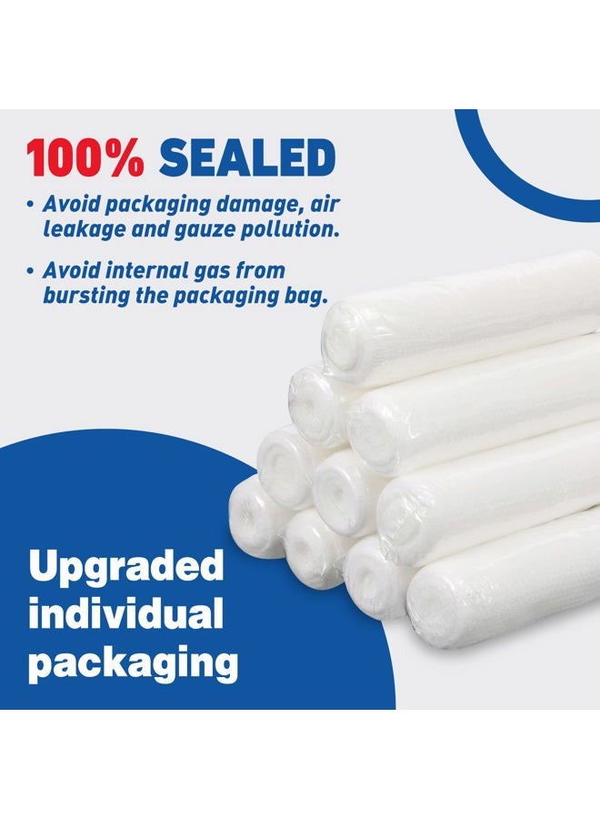 AZEN 30 Pack Gauze Rolls Bandages, 4 in x 4.1 Yards, Premium Medical Supplies & First Aid Supplies, Bandage Wrap Vet Wrap, Mummy Wraps - Image 4