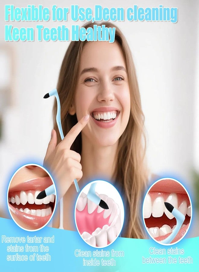 hurifeng 8PCS Tooth Stain Remover Dental Plaque Tartar Eraser Tool Kit, Teeth Cleaning Polisher with Dental Picks, Oral Care Teeth Whitening Cleaning Tools - Image 3