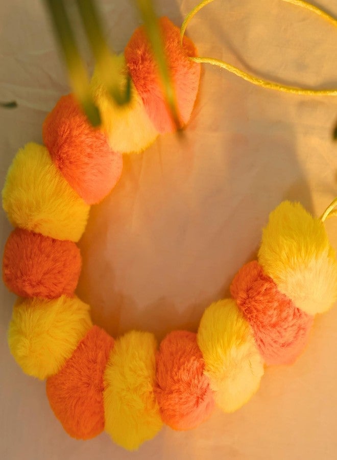 Panda's Box Mari-Gold Plush Mala | As Seen on Shark Tank | Soft, Bright Colored, Lightweight & Kids -Safe | Best Sensory Development Gift For Babies | Suited For Kids Temple, God Idols & Festive Décor - Image 2
