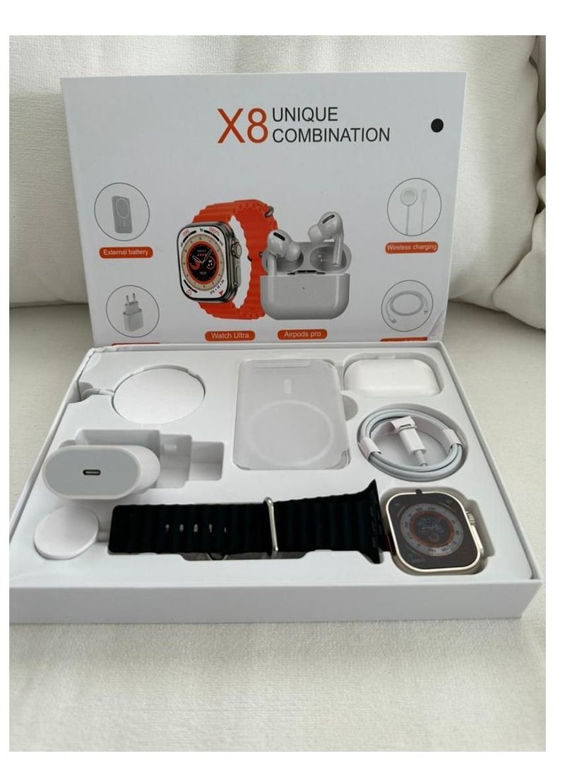 UNIQUE COMBINATION X8 MOBILE PHONE ACCESSORIES and SMART WATCH 8 in 1