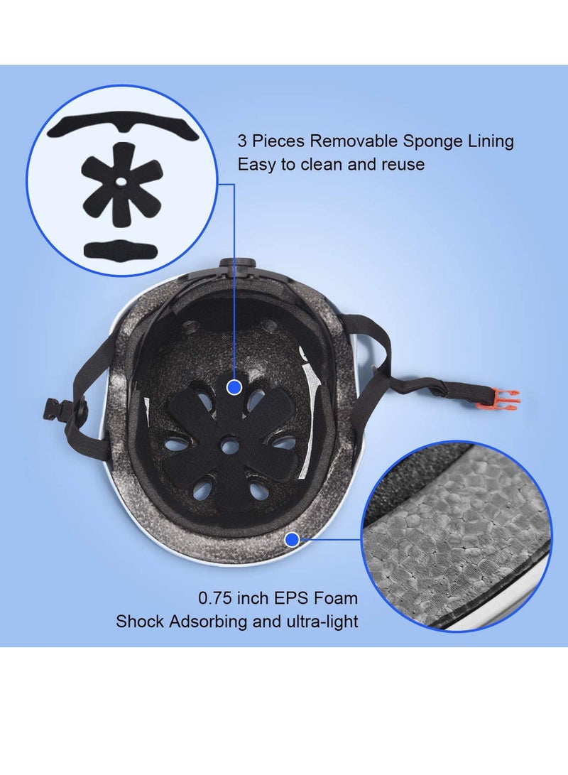 Barakah خوذة أطفال عمر 3 خوذات دراجات للأطفال معتمدة من CE خوذة تزلج للأطفال من 3-13 سنة للأولاد والبنات خوذة قابلة للتعديل لركوب BMX والدراجات والسكوتر والتزلج على الألواح والتزلج على الجليد (أزرق) - Image 4