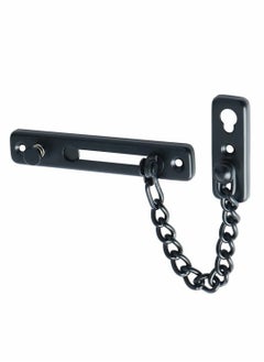 Generic Stainless Steel Chain Door Guard with Spring Anti-Theft Press Lock, Punch Free Door Chain Lock, Bedroom Home Apartment Hotel Security Door Sliding Safety Chain Lock Stainless Steel Easy Installation  - Image 1