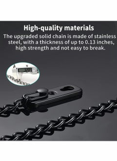 Generic Stainless Steel Chain Door Guard with Spring Anti-Theft Press Lock, Punch Free Door Chain Lock, Bedroom Home Apartment Hotel Security Door Sliding Safety Chain Lock Stainless Steel Easy Installation  - Image 5