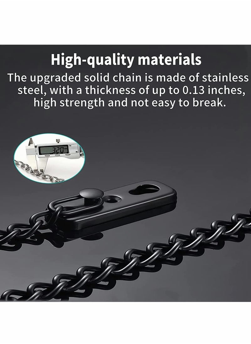Generic Stainless Steel Chain Door Guard with Spring Anti-Theft Press Lock, Punch Free Door Chain Lock, Bedroom Home Apartment Hotel Security Door Sliding Safety Chain Lock Stainless Steel Easy Installation  - Image 5