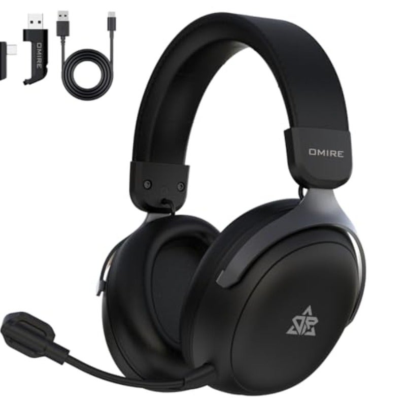 سماعة الألعاب اللاسلكية RB-D9 بصوت محيطي 7.1 متوافقة مع PS5 و PC و PS4 والهاتف و Switch سماعات ألعاب مع ميكروفون إلغاء الضوضاء بتردد 2.4 جيجا هرتز يو اس بي سماعة كمبيوتر بلوتوث 5.4 منخفضة الكمون لألعاب التصويب من منظور الشخص الأول - Image 1