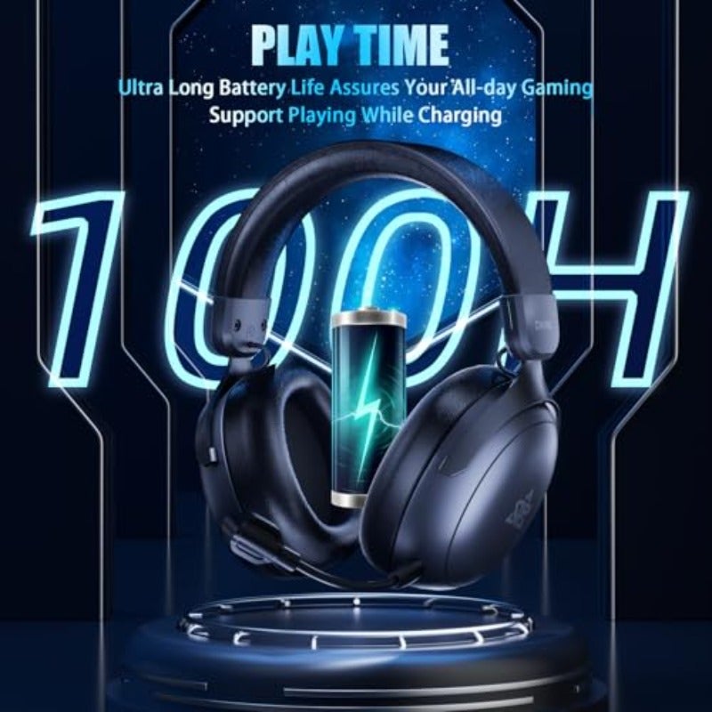 سماعة الألعاب اللاسلكية RB-D9 بصوت محيطي 7.1 متوافقة مع PS5 و PC و PS4 والهاتف و Switch سماعات ألعاب مع ميكروفون إلغاء الضوضاء بتردد 2.4 جيجا هرتز يو اس بي سماعة كمبيوتر بلوتوث 5.4 منخفضة الكمون لألعاب التصويب من منظور الشخص الأول - Image 4