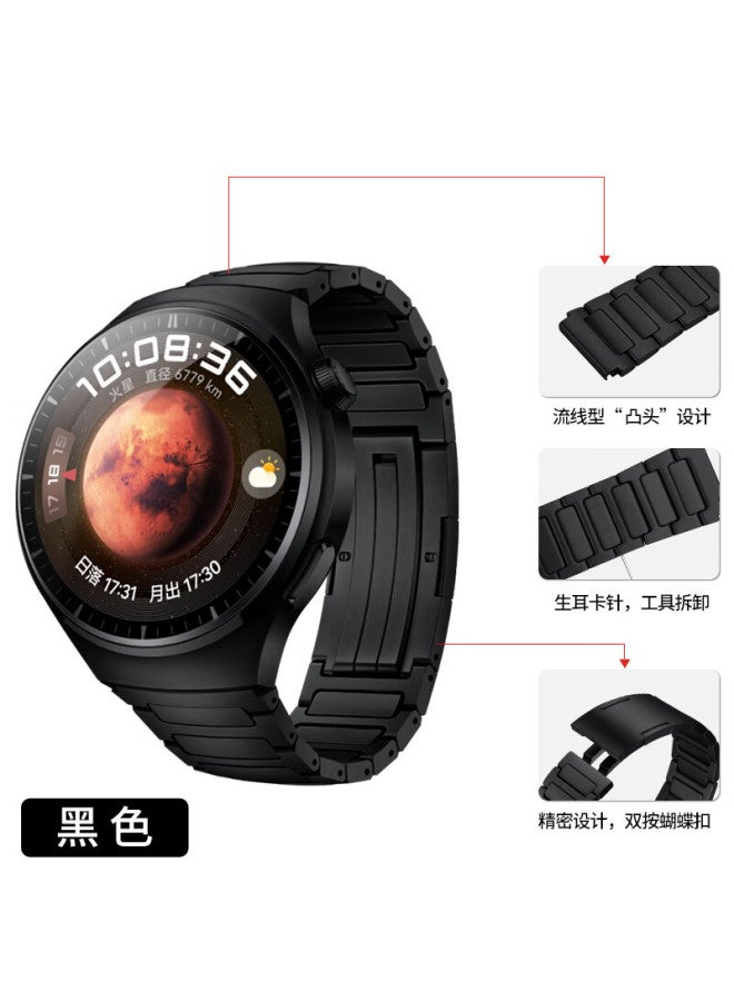 Wei Qiantu Weiqiantu سوار ساعة التيتانيوم المعدني لساعة Huawei Watch Ultimate Master Watch4pro/gt4/gt5/pro 46/48مم - Image 2