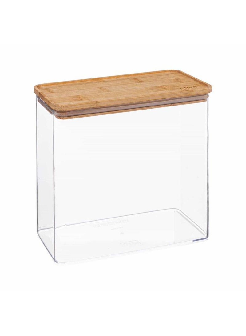 Rectangular Container W Bamboo Lid 3 L