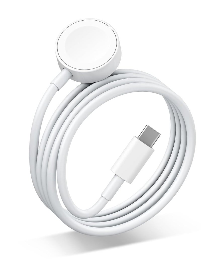 SUKILO Fast Charging USB-C Watch Charger Cord Compatible with Apple Watch Series 1–9/SE/Ultra – 4.9ft Magnetic Portable Cable - Image 1