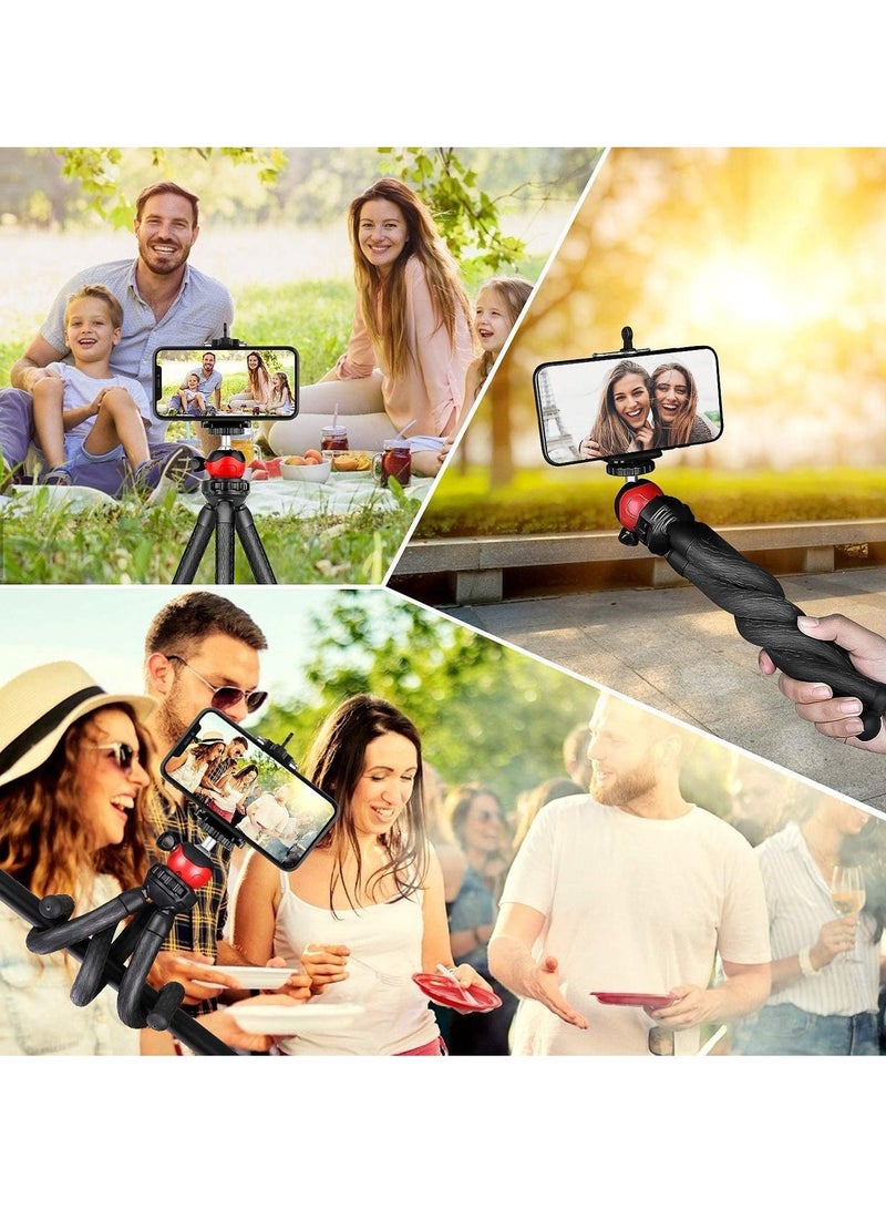 Flexible Tripod，12 Inch Phone Tripod for iPhone and Android Phone, Action Camera Tripod for GoPro Canon Nikon DSLR - Image 4