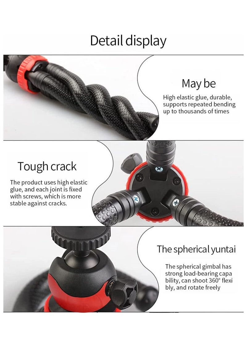 Flexible Tripod，12 Inch Phone Tripod for iPhone and Android Phone, Action Camera Tripod for GoPro Canon Nikon DSLR - Image 3