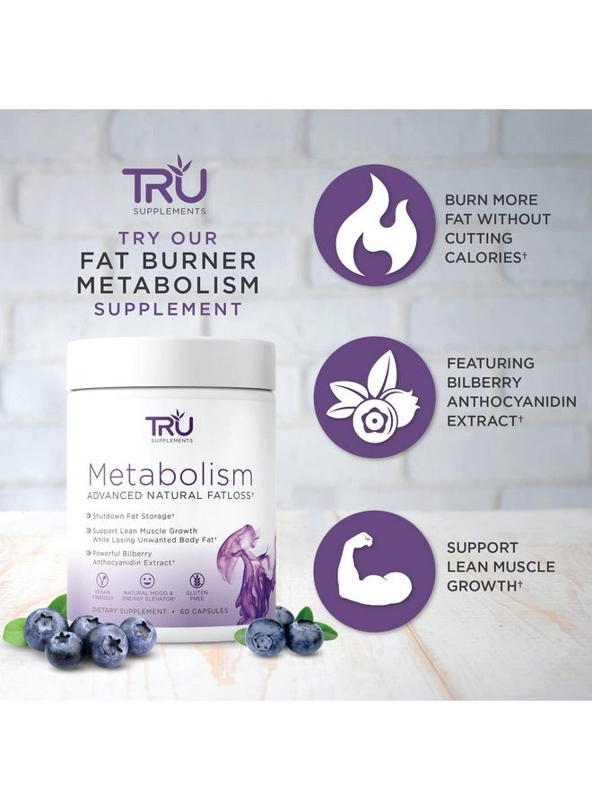 TRU Supplements - Tru Metabolism Advanced Fat Loss Fight Cravings Boost Mood No Jitters Or Crash 30 Servings - Image 1