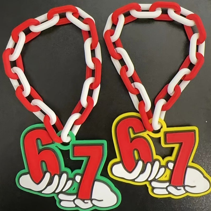 Red And White 67 Elf Chain 3D Printed Holiday Elves Decor, Model B - Image 3