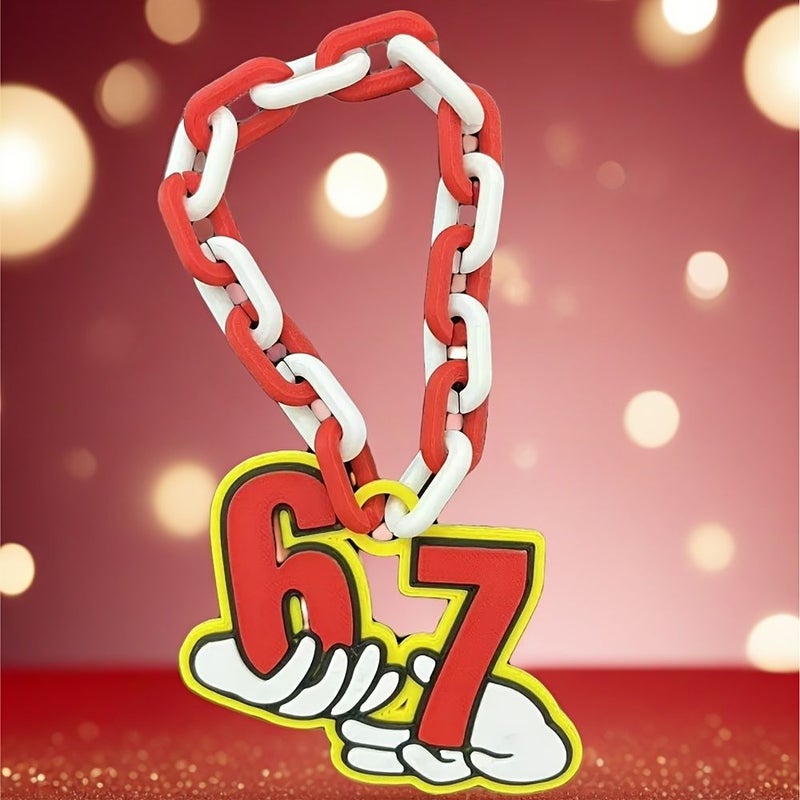 Red And White 67 Elf Chain 3D Printed Holiday Elves Decor, Model B - Image 5