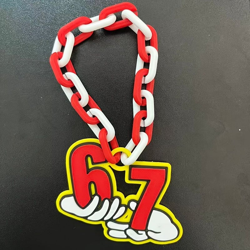Red And White 67 Elf Chain 3D Printed Holiday Elves Decor, Model B - Image 2