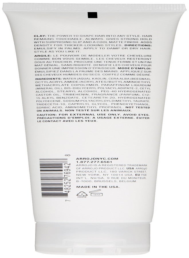 Arrojo Texture Clay, 5.1oz - Sulfate & Paraben Free Matte Hair Clay with Beeswax & Kaolin - Strong Hold, Pliable Styling for Men - Image 2