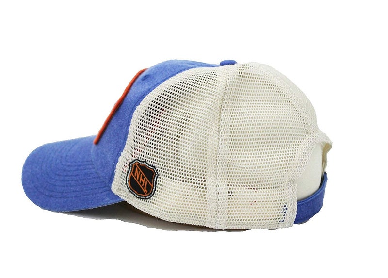 AMERICAN NEEDLE Ravenswood Officially Licensed NHL Team Mesh Hat, New York Islanders, Ivory/Royal (43422A-NYI) - Image 2