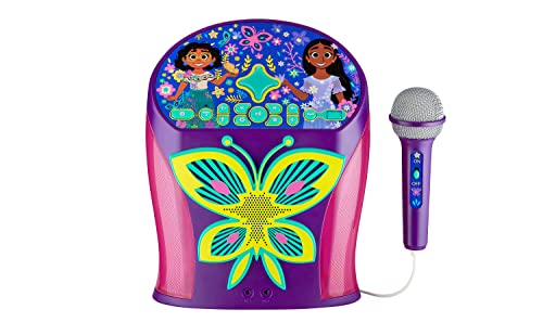 eKids Disney Encanto Karaoke Machine Bluetooth Speaker with Microphone for Kids with USB Port to Play Music Easily Access Playlists with New EZ Link Feature - Image 1